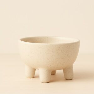 Small Speckled Footed Decorative Bowl